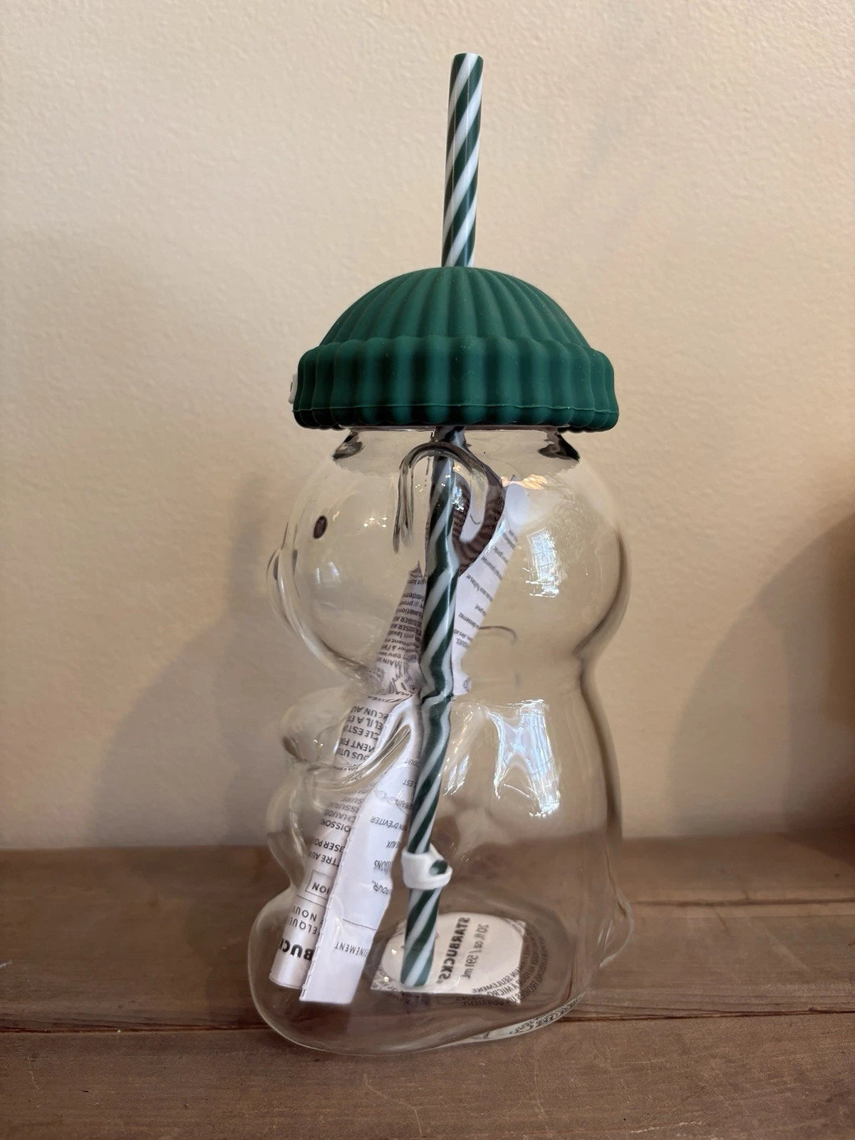 Bear Glass Tumbler Christmas